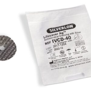 Silverlon Lifesaver IVCD-40 2,5 cm diametru cu o gaură de 4,0 mm 1 buc pansament pentru puncție centrală